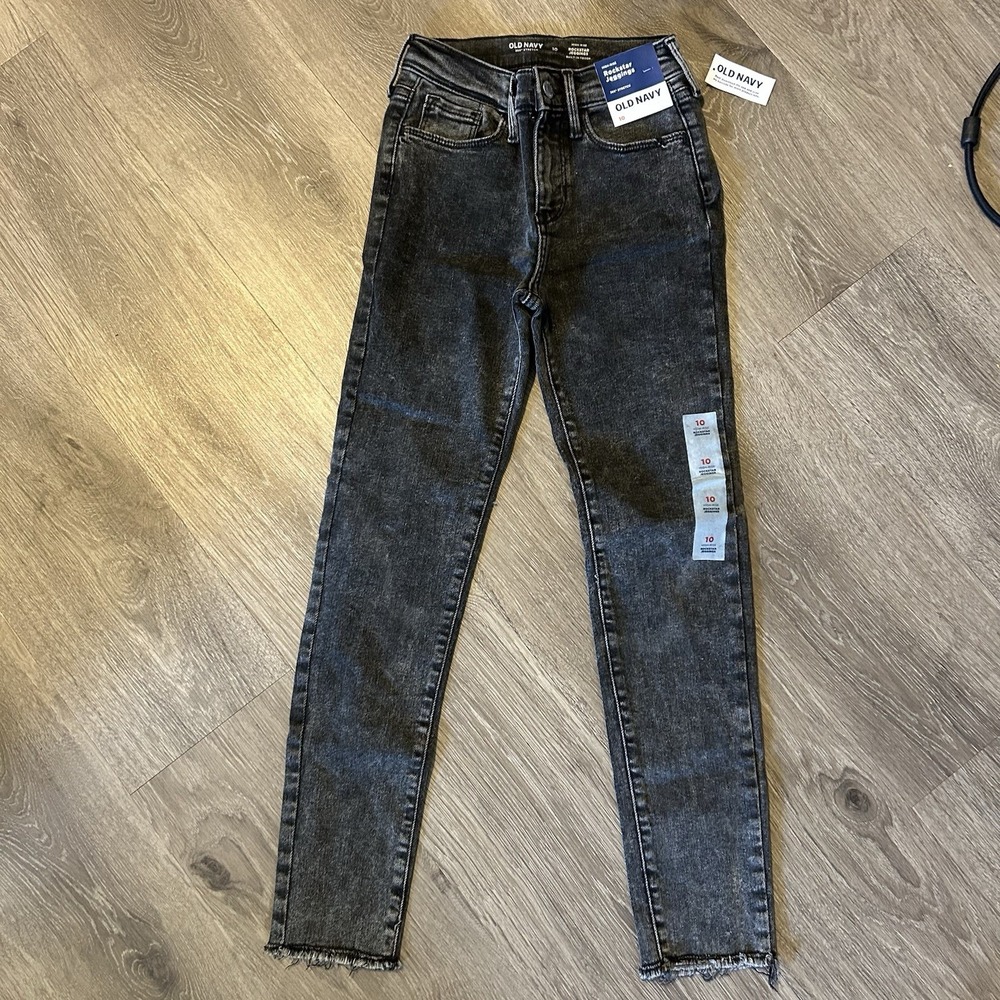 Old Navy Girls Rockstar Jeggings High Rise 360 Stretch Black Size 10 New NWT